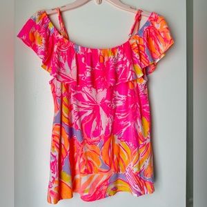 Lilly Pulitzer Women’s XS EUC ruffle off shoulder tank